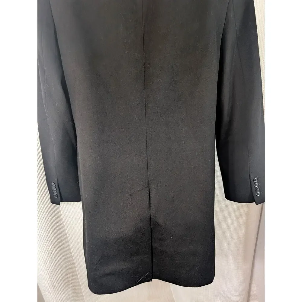 NWT@$220! J. FERRAR! FINE WOOL BLEND BLACK 3/4 LENGTH OVERCOAT, JACKET! SZ M